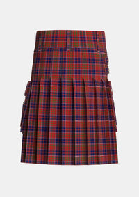 Utility_Cameron_of_Locheil_Original_Tartan_1398_kilt_back_image_with_pleated_design_and_adjustable_buckles_for_men