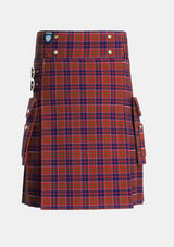Utility_Cameron_of_Locheil_Original_Tartan_1398_kilt_front_image_with_pleated_design_and_adjustable_buckles_for_men