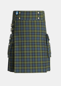 Utility_Campbell_2_Tartan_1_kilt_front_image_with_pleated_design_and_adjustable_buckles_for_men