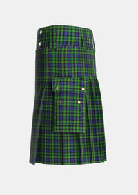 Utility_Campbell_of_Breadalbane_2_Tartan_1046_kilt_left_image_with_pleated_design_and_adjustable_buckles_for_men
