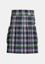 Utility_Campbell_of_Cawdor_Dress_tartan_1975_kilt_back_image_with_pleated_design_and_adjustable_buckles_for_men