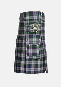 Utility_Campbell_of_Cawdor_Dress_tartan_1975_kilt_right_image_with_pleated_design_and_adjustable_buckles_for_men