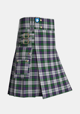 Utility_Campbell_of_Cawdor_Dress_tartan_1975_kilt_side_image_with_pleated_design_and_adjustable_buckles_for_men