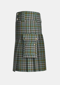 Utility_Cape_Breton_Tartan_1883_kilt_left_image_with_pleated_design_and_adjustable_buckles_for_men