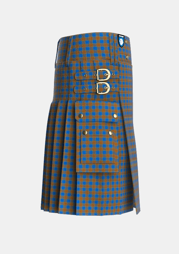 Utility_Carlisle_Ancient_Tartan_680_kilt_right_image_with_pleated_design_and_adjustable_buckles_for_men