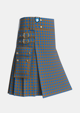 Utility_Carlisle_Ancient_Tartan_680_kilt_side_image_with_pleated_design_and_adjustable_buckles_for_men