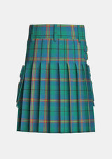 Utility_Carmichael_Ancient_Tartan_kilt_back_image_with_pleated_design_and_adjustable_buckles_for_men