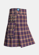 Utility_Carnegie_2_Tartan_497_kilt_side_image_with_pleated_design_and_adjustable_buckles_for_men