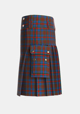 Utility_Carnegie_3_Tartan_1153_kilt_left_image_with_pleated_design_and_adjustable_buckles_for_men