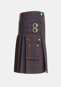 Utility_Carnegie_3_Tartan_1153_kilt_right_image_with_pleated_design_and_adjustable_buckles_for_men