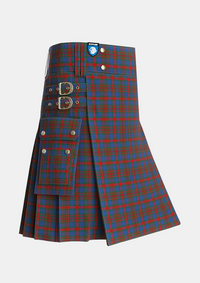 Utility_Carnegie_3_Tartan_1153_kilt_side_image_with_pleated_design_and_adjustable_buckles_for_men