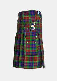 Utility_Carr_tartan_4120_kilt_right_image_with_pleated_design_and_adjustable_buckles_for_men