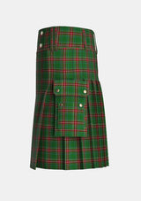 Utility_Carroll_O_Reed_Tartan_4471_kilt_left_image_with_pleated_design_and_adjustable_buckles_for_men
