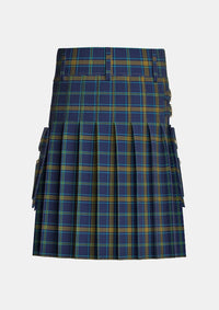 Utility_Carroll_R_Family_Tartan_14132_kilt_back_image_with_pleated_design_and_adjustable_buckles_for_men