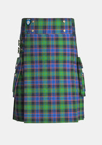 Utility_Cascade_Summers_Tartan_2195_kilt_front_image_with_pleated_design_and_adjustable_buckles_for_men
