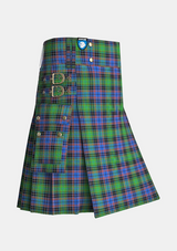 Utility_Cascade_Summers_Tartan_2195_kilt_side_image_with_pleated_design_and_adjustable_buckles_for_men