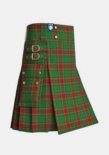 Utility_Cavan_County_Tartan_2274_kilt_side_image_with_pleated_design_and_adjustable_buckles_for_men