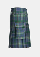 Utility_Chambers_Bay_Tartan_11350_kilt_left_image_with_pleated_design_and_adjustable_buckles_for_men