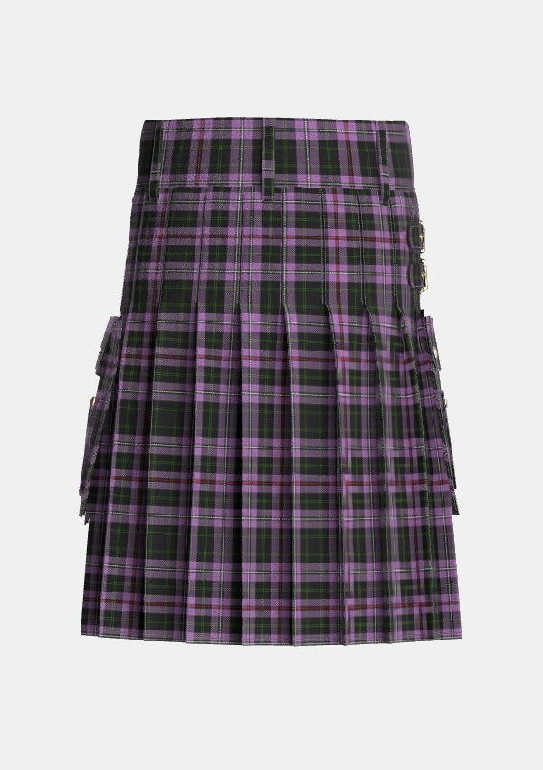 Utility_Chapman_Personal_Tartan_5924_kilt_back_image_with_pleated_design_and_adjustable_buckles_for_men