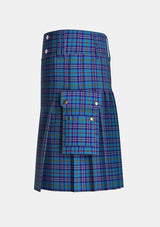 Utility_Citadel_Military_Academy_Tartan_1572_kilt_left_image_with_pleated_design_and_adjustable_buckles_for_men