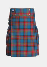 Utility_City_of_Barrie_Tartan_5809_kilt_front_image_with_pleated_design_and_adjustable_buckles_for_men