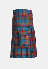 Utility_City_of_Barrie_Tartan_5809_kilt_left_image_with_pleated_design_and_adjustable_buckles_for_men