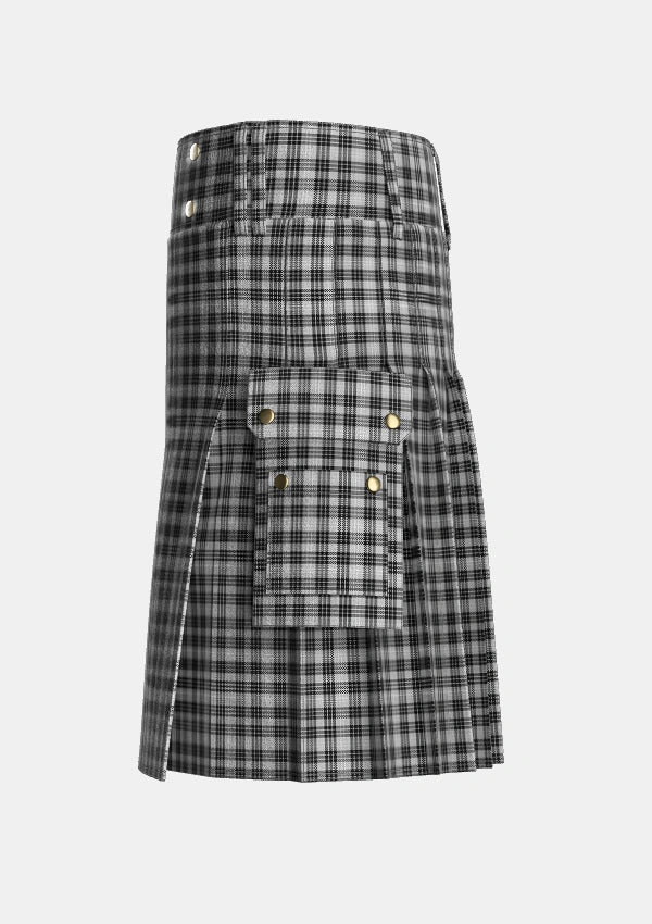 Utility_Clan_Hamilton_Society_Tartan_13703_kilt_left_image_with_pleated_design_and_adjustable_buckles_for_men