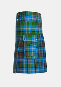 Utility_Clan_Kirkpatrick_Society_Tartan_15143_kilt_left_image_with_pleated_design_and_adjustable_buckles_for_men
