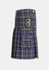 Utility_Clan_Logan_Society_International_Tartan_14067_kilt_right_image_with_pleated_design_and_adjustable_buckles_for_men