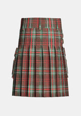 Utility_Clan_McDermott_Tartan_kilt_back_image_with_pleated_design_and_adjustable_buckles_for_men