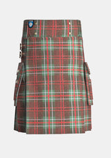 Utility_Clan_McDermott_Tartan_kilt_front_image_with_pleated_design_and_adjustable_buckles_for_men