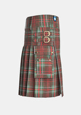 Utility_Clan_McDermott_Tartan_kilt_right_image_with_pleated_design_and_adjustable_buckles_for_men