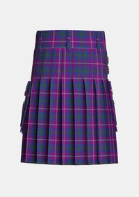 Utility_Clans_of_Caledonia_Tartan_5923_kilt_back_image_with_pleated_design_and_adjustable_buckles_for_men