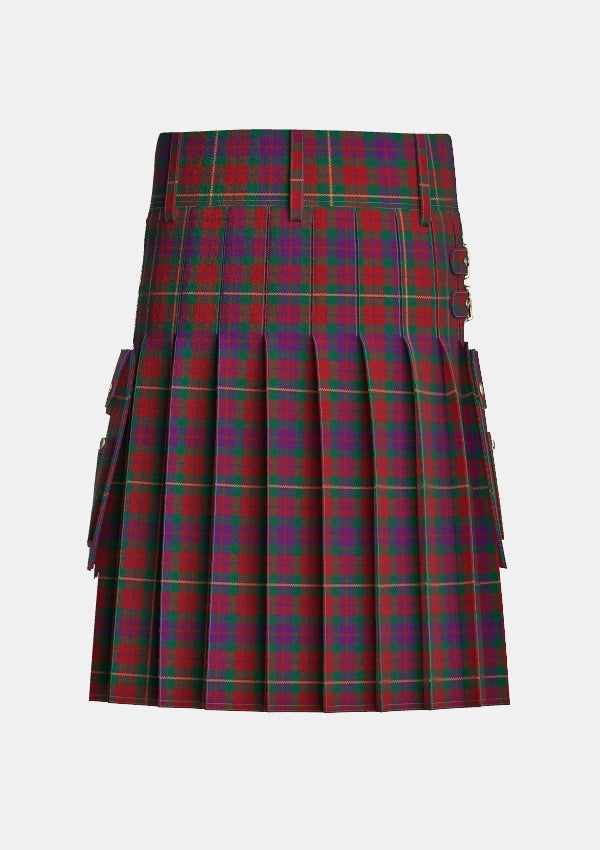 Utility_Clare_County_Tartan_2248_kilt_back_image_with_pleated_design_and_adjustable_buckles_for_men