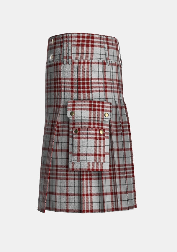 Utility_Clayton_Dress_Tartan_4529_kilt_left_image_with_pleated_design_and_adjustable_buckles_for_men