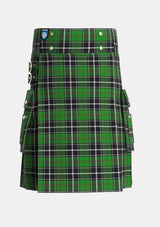 Utility_Cleghorn_Personal_Tartan_4144_kilt_front_image_with_pleated_design_and_adjustable_buckles_for_men