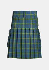 Utility_Cleland_Tartan_6639_kilt_back_image_with_pleated_design_and_adjustable_buckles_for_men