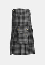 Utility_Clergy_Breacan_nan_Clearach_Tartan_1312_kilt_left_image_with_pleated_design_and_adjustable_buckles_for_men