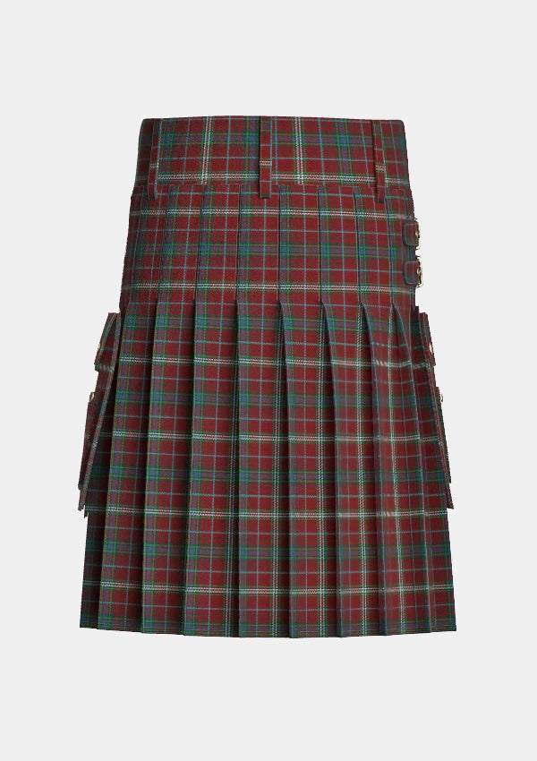 Utility_Clifford_Tartan_2662_kilt_back_image_with_pleated_design_and_adjustable_buckles_for_men