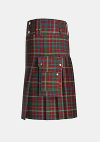 Utility_Clifford_Tartan_2662_kilt_left_image_with_pleated_design_and_adjustable_buckles_for_men