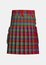 Utility_Coats_Everett_Tartan_12529_kilt_back_image_with_pleated_design_and_adjustable_buckles_for_men