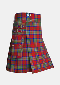 Utility_Coats_Everett_Tartan_12529_kilt_side_image_with_pleated_design_and_adjustable_buckles_for_men