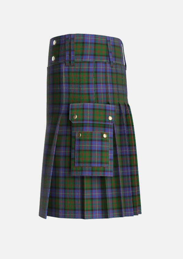 Utility_Cochrane_1984_Tartan_978_kilt_left_image_with_pleated_design_and_adjustable_buckles_for_men