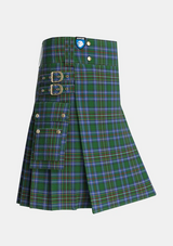 Utility_Cockburn_2_Tartan_1576_kilt_side_image_with_pleated_design_and_adjustable_buckles_for_men