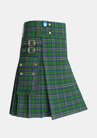 Utility_Cockburn_Old_Pattern_Tartan_1578_kilt_side_image_with_pleated_design_and_adjustable_buckles_for_men
