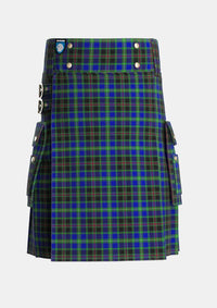 Utility_Colgan_Personal_Tartan_2403_kilt_front_image_with_pleated_design_and_adjustable_buckles_for_men