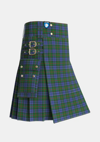 Utility_Colquhoun_1_Tartan_270_kilt_side_image_with_pleated_design_and_adjustable_buckles_for_men