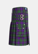 Utility_Colquhoun_3_Tartan_275_kilt_right_image_with_pleated_design_and_adjustable_buckles_for_men