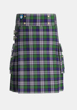 Utility_Colquhoun_Dress_Tartan_1960_kilt_front_image_with_pleated_design_and_adjustable_buckles_for_men