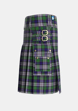 Utility_Colquhoun_Dress_Tartan_1960_kilt_right_image_with_pleated_design_and_adjustable_buckles_for_men